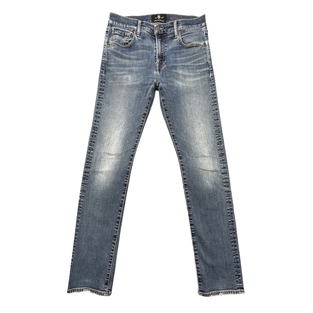 7 For All Mankind Blue Adrien Luxe Performance Slim Jeans Mens 30